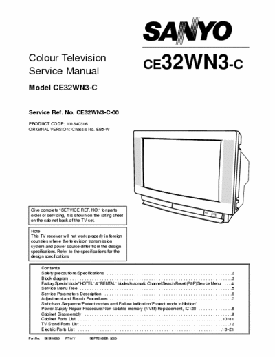 sanyo ce32WN3-c SANYO-TV  FROM
DUSMANTHA